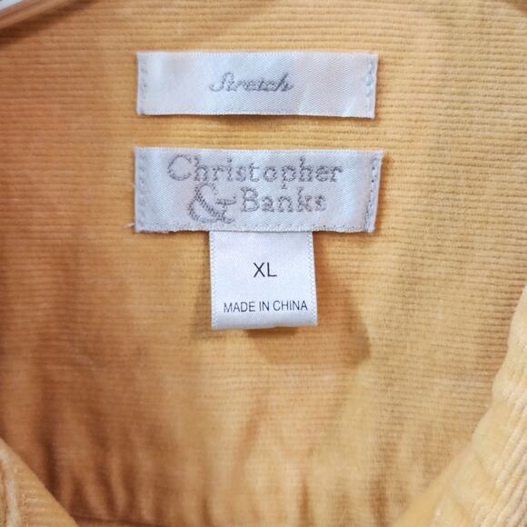 He Left The 99 To Find Me Christian Upcycled Yellow Small Corduroy Blazer Jacket - Picture 3 of 4